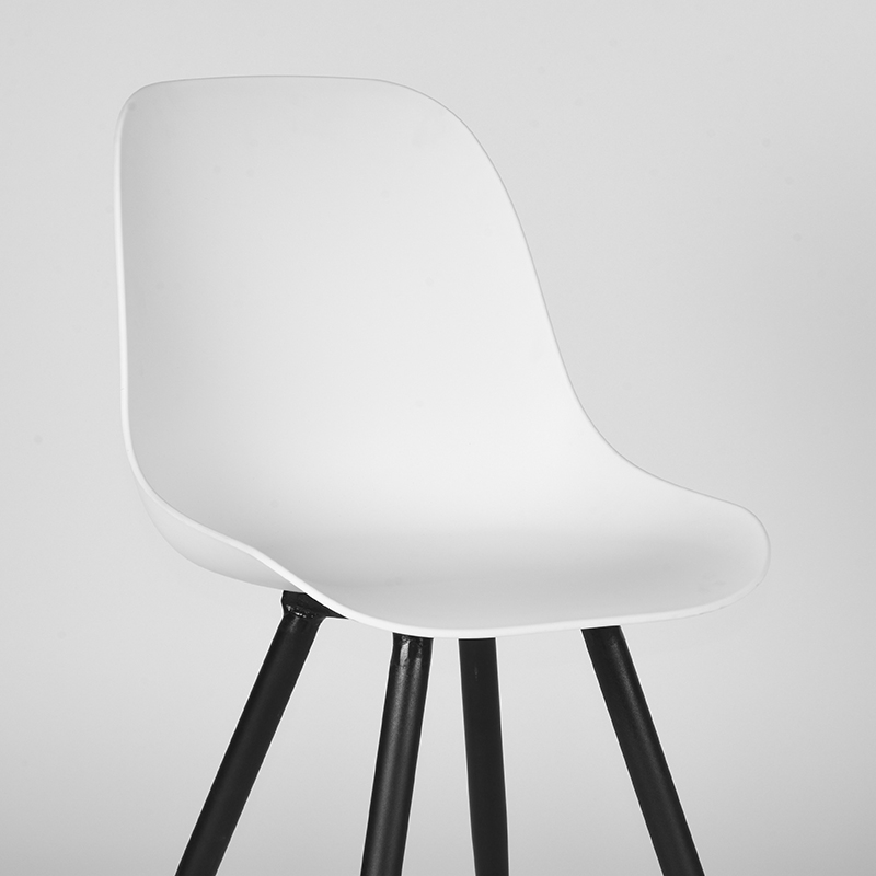 Deens Tekstschrijver gebruiker LABEL51 Eetkamerstoel Monza - Wit - Kunststof - VMUS meubels